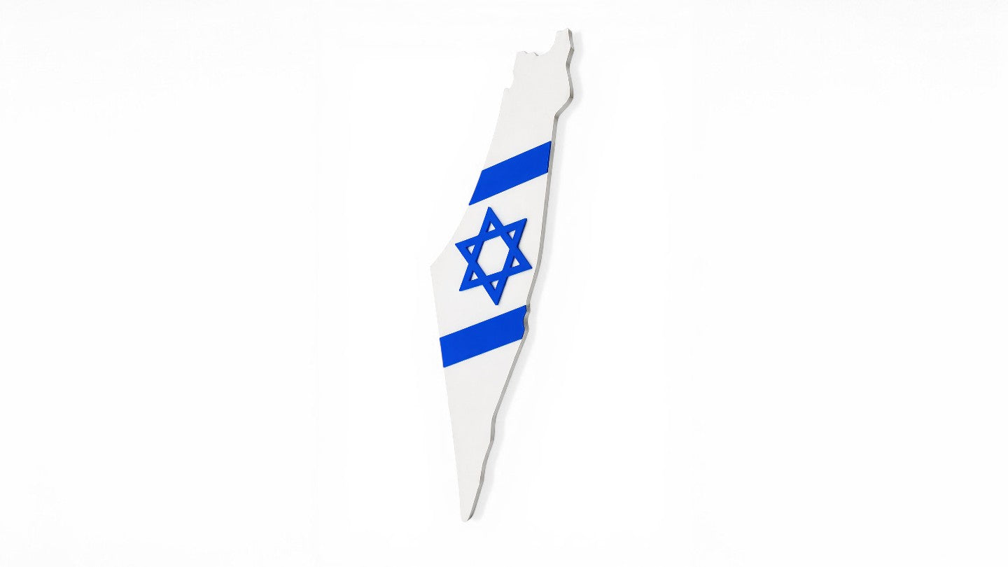 🇮🇱 מודל מפת ישראל מודפס בתלת־מימד