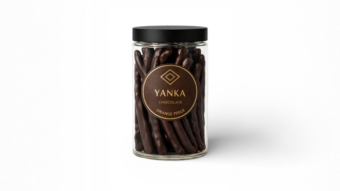 קליפות תפוז מצופות שוקולד מריר טבעוני