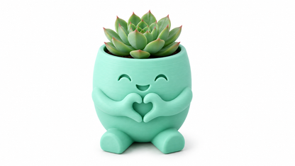 עציץ סוקולנט מחייך – מודפס בתלת־ממד 🌿💛